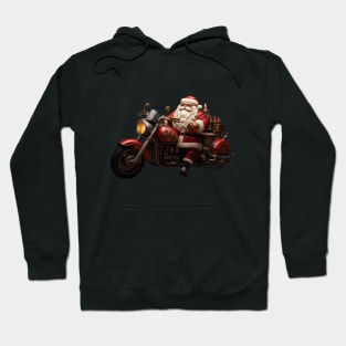 Santa Bike Rider Hoodie